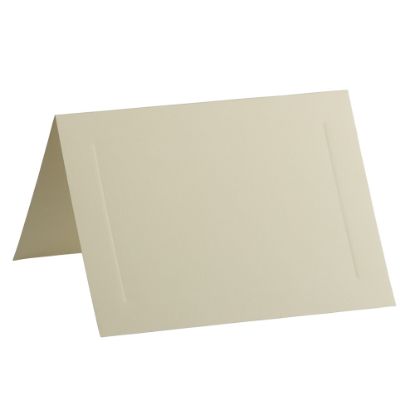 Picture of JAM Paper Note Cards, Fold-Over, Panel Border, 4 5/8in x 6 1/4in, Ivory, Pack Of 25