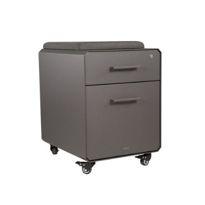 Picture of VARIDESK Vari Seated 20inD Vertical File Cabinet, Slate