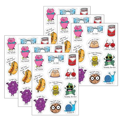 Picture of Creative Teaching Press Reward Stickers, So Much Pun!, 55 Stickers Per Pack, Set Of 6 Packs