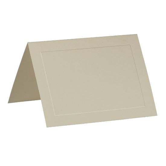 Picture of JAM Paper Fold-Over Cards, Panel Border, 5in x 6 5/8in, Ivory, Pack Of 25