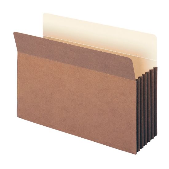 Picture of Smead TUFF Pocket File Pockets, 5 1/4in Expansion, 9 1/2in x 14 3/4in, 30% Recycled, Dark Brown, Pack Of 10