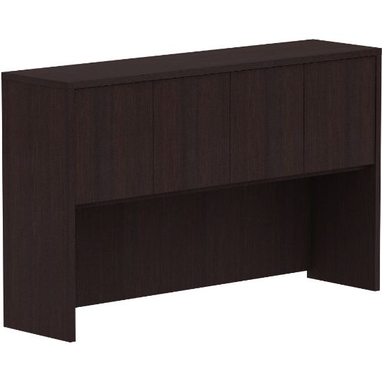 Picture of Lorell Laminate 4-Door Hutch, 36inH x 60inW x 15inD, Espresso