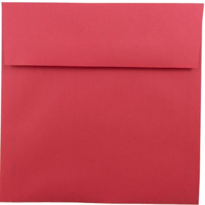 Picture of JAM Paper Color Square Invitation Envelopes, 8-1/2in x 8-1/2in, Gummed Seal, Red, Pack Of 25 Envelopes