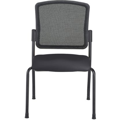 Picture of WorkPro Spectrum Series Mesh/Vinyl Stacking Guest Chair with Antimicrobial Protection, Armless, Black, Set Of 2 Chairs, BIFMA Compliant