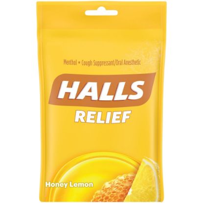 Picture of Cadbury Halls Honey-Lemon Cough Drops, Honey Lemon, Box Of 12