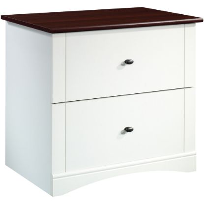 Picture of Sauder Select 32inW x 22inD Lateral 2-Drawer File Cabinet, Soft White/Select Cherry