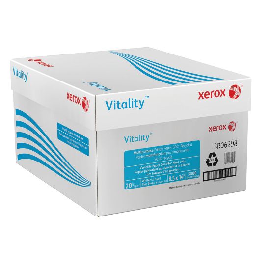 Picture of Xerox Vitality Multi-Use Printer & Copy Paper, 10 Reams, White, Legal (8.5in x 14in), 5000 Sheets Per Case, 20 Lb, 92 Brightness, 30% Recycled, FSC Certified