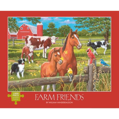 Picture of Willow Creek Press 1,000-Piece Puzzle, 26-5/8in x 19-1/4in, Farm Friends