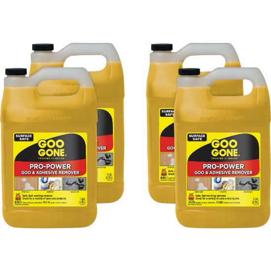 Picture of Goo Gone 1-Gallon Pro-Power Goo Remover - 128 fl oz (4 quart) - Citrus Scent - 4 / Carton - Orange