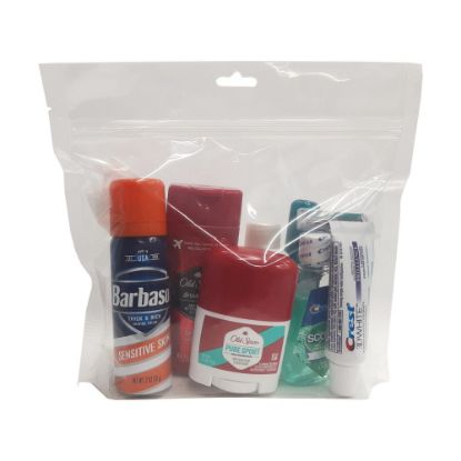 Picture of Handy Solutions Mens Resealable Travel Kits, Clear, Case Of 8 Kits