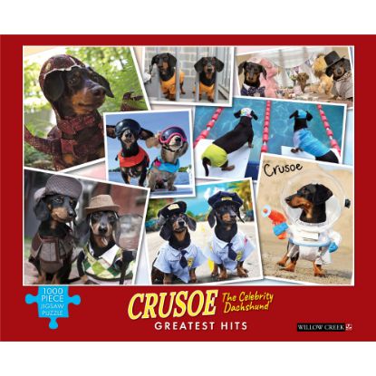 Picture of Willow Creek Press 1,000-Piece Puzzle, 26-5/8in x 19-1/4in, Crusoe The Celebrity Dachshund