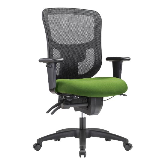 Picture of WorkPro 9500XL Series Big & Tall Ergonomic Mesh/Premium Fabric Mid-Back Chair, Black/Lime, BIFMA Compliant