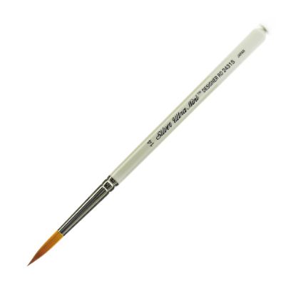 Picture of Silver Brush Ultra Mini Series Paint Brush, Size 14, Taklon Filament, Liner Bristle, Pearl White