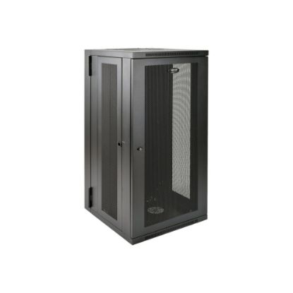 Picture of Tripp Lite 26U Wall Mount Rack Enclosure Server Cabinet Swinging Hinged Door Deep - Rack cabinet - wall mountable - black - 26U - 19in