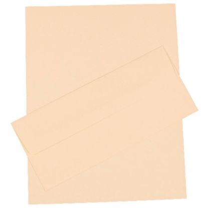 Picture of JAM Paper Strathmore Stationery Set, 8 1/2in x 11in, Ivory, Set Of 100 Sheets And 100 Envelopes