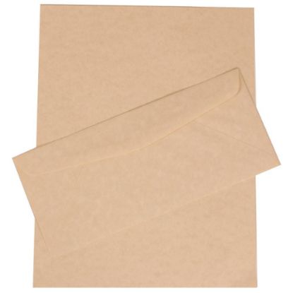 Picture of JAM Paper Stationery Set, 8 1/2in x 11in, 30% Recycled, Natural, Set Of 100 Envelopes And 100 Sheets