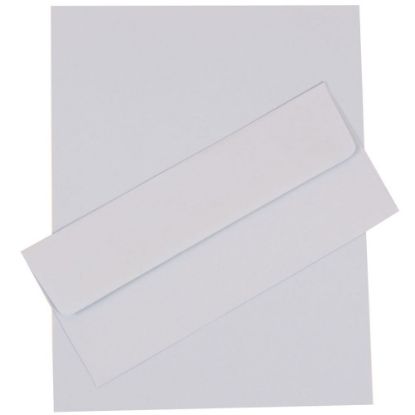 Picture of JAM Paper Business Stationery Set, 8 1/2in x 11in, Baby Blue, Set Of 50 Sheets And 50 Envelopes