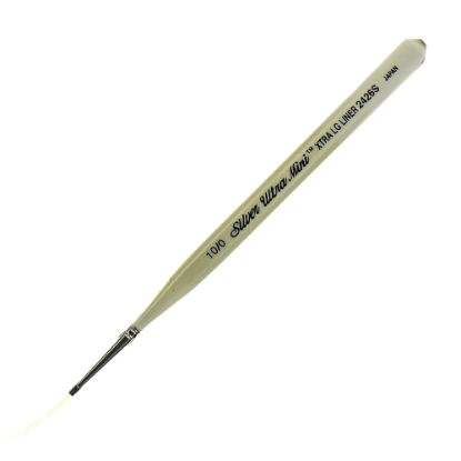 Picture of Silver Brush Ultra Mini Series Paint Brush, Size 10, Extra Long Liner, Taklon Filament, Pearl White