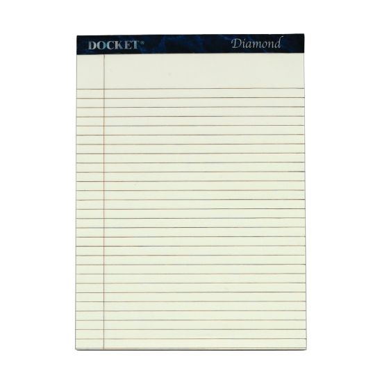 Picture of TOPS Docket Diamond 100% Recycled Writing Pads, 8 1/2in x 11in, Legal Ruled, 50 Sheets, Ivory, Pack Of 2 Pads