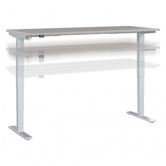 Picture of Bush Business Furniture Move 40 Series Electric Height-Adjustable Standing Desk, 28-1/6inH x 71inW x 29-3/8in, Platinum Gray/Cool Gray Metallic, Standard Delivery