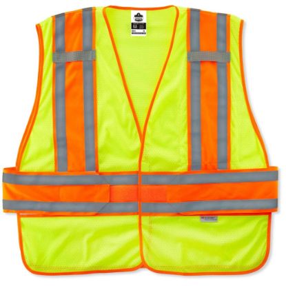 Picture of Ergodyne GloWear Safety Vest, 2-Tone Expandable, Type-R Class 2, X-Large/XX-Large, Lime, 8240HL