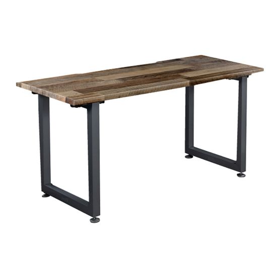 Picture of Vari Table 60inW Computer Desk, Reclaimed Wood/Slate