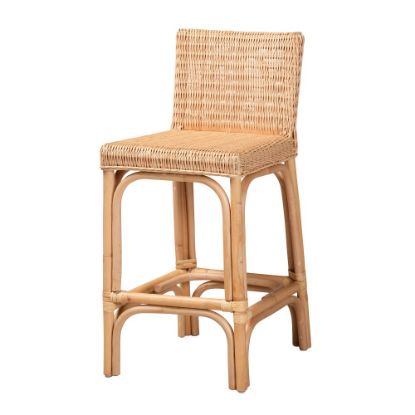 Picture of bali & pari Athena Rattan Counter Stool, Natural