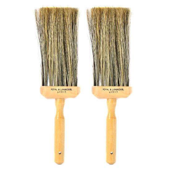 Picture of Royal & Langnickel Faux Bristle Flogging Brush, Size 3, Synthetic Bristle, Natural Brown