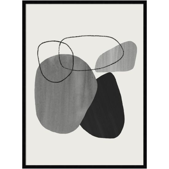 Picture of Amanti Art Abstract Rocks by Teju Reval Wood Framed Wall Art Print, 41inH x 31inW, Black