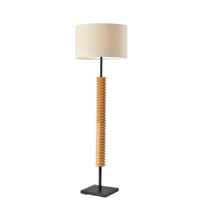 Picture of Adesso Judith Floor Lamp, 60inH, Cream/Black/Natural