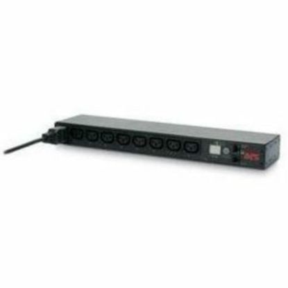 Picture of APC by Schneider Electric Rack PDU, Switched, 1U, 16A, 208/230V, (8)C13 - Switched - IEC 60320 C20 - 200 V, 208 V, 230 V - 8.20 ft Cord Length - 1U - Rack-mountable