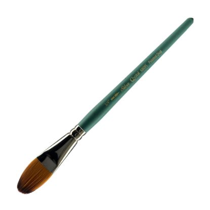 Picture of Silver Brush Crystal Series Paint Brushes, 6809S, 3/4in, Oval Wash, Filament, Teal