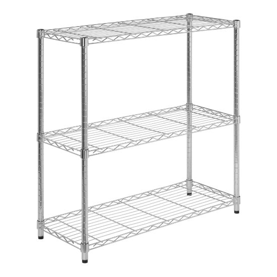 Picture of Honey-Can-Do Urban Steel Adjustable NSF Shelving Unit, 3-Tiers, Chrome