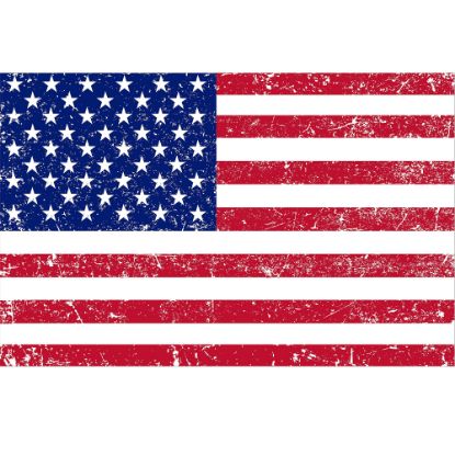 Picture of Amscan Patriotic Vintage American Flag Backdrop, 40in x 62in, Multicolor