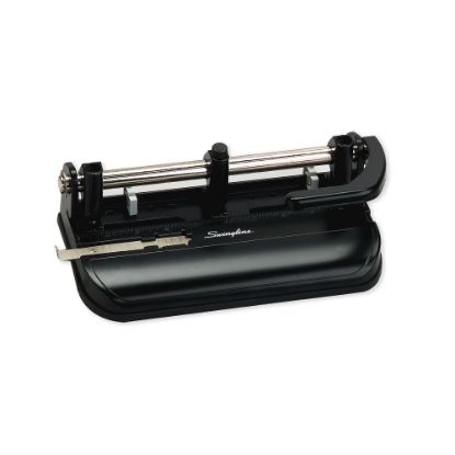 Picture of Swingline Lever-Handle Heavy-Duty Paper Punch, Black