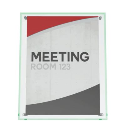 Picture of Deflecto Superior Image Beveled Edge Sign Holder, 12 5/8inH x 10 1/6inW x 3 3/8inD, Clear