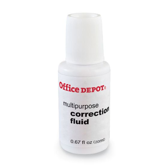 Picture of Office Depot Brand Correction Fluid, Multipurpose, 20 mL, White