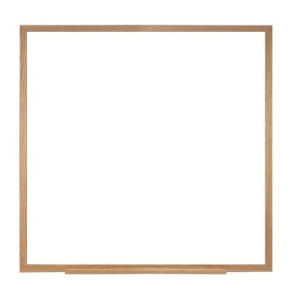 Picture of Ghent M2W Non-Magnetic Dry-Erase Whiteboard, Porcelain, 48 1/2in x 48 1/2in, Oak Wood Frame, Natural Finish