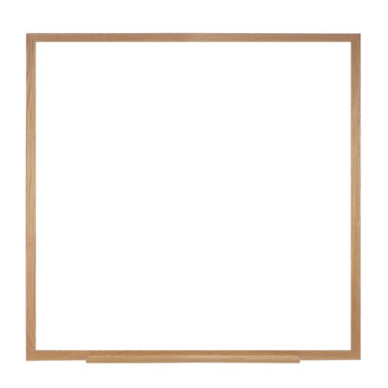 Picture of Ghent M2W Non-Magnetic Dry-Erase Whiteboard, Porcelain, 48 1/2in x 48 1/2in, Oak Wood Frame, Natural Finish