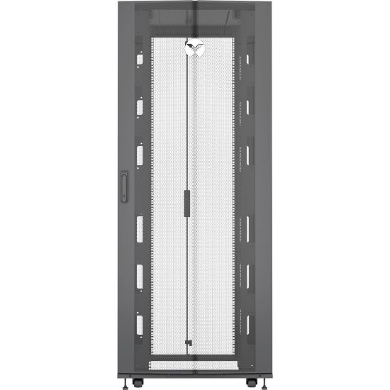 Picture of Vertiv VR Rack - 42U Server Rack Enclosure| 600x1200mm| 19-inch Cabinet (VR3300) - 2000x600x1200mm (HxWxD)| 77% perforated doors| Sides| Casters