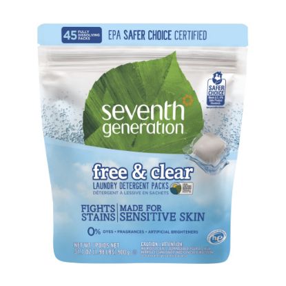 Picture of Seventh Generation Free & Clear Laundry Detergent Packs, Unscented, Pack Of 45