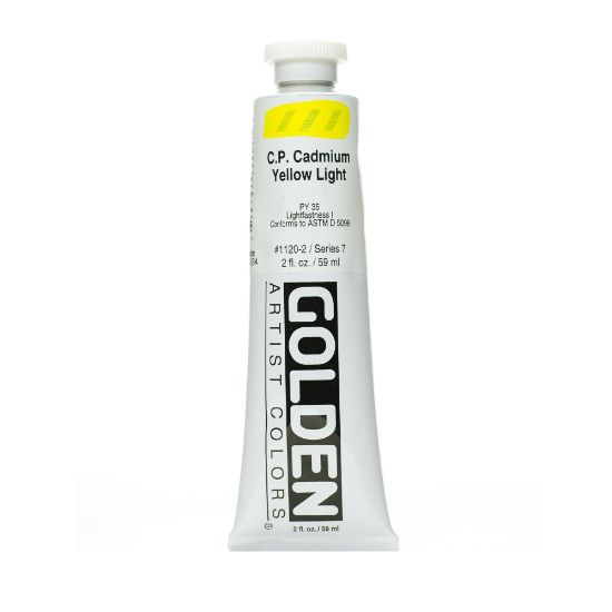 Picture of Golden Heavy Body Acrylic Paint, 2 Oz, Cadmium Yellow Light (CP)