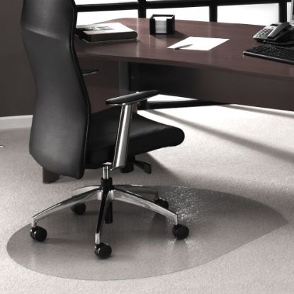 Picture of Floortex Ultimat Polycarbonate Contoured Chair Mat for Carpets up to 1/2in, 39in x 49in, Clear