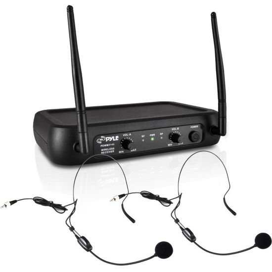 Picture of PylePro PDWM2145 Wireless Microphone System - 174 MHz to 216 MHz Operating Frequency - 50 Hz to 15 kHz Frequency Response