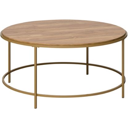 Picture of Sauder International Lux Coffee Table, 16-3/4inH x 36inW x 36inD, Sindoori Mango/Satin Gold