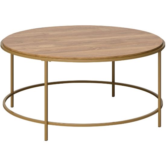 Picture of Sauder International Lux Coffee Table, 16-3/4inH x 36inW x 36inD, Sindoori Mango/Satin Gold