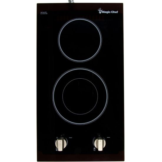 Picture of Magic Chef 12-Inch Electric Cooktop 240V - 12in WideGlass Ceramic - Ceramic Glass Cooktop - Built-in - Glass Ceramic