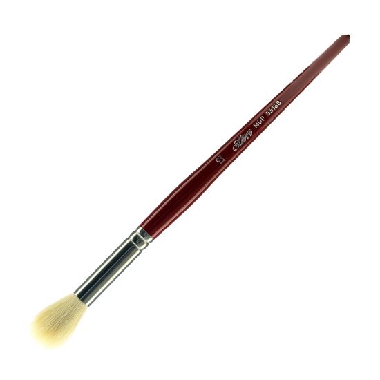 Picture of Silver Brush Mop Paint Brush, Size 12, Round Bristle, Goat Hair, Dark Red