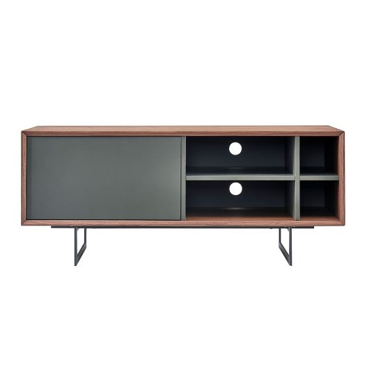 Picture of Eurostyle Anderson Media Stand, 19-3/4inH x 47-3/5inW x 16-1/2inD, Walnut/Gray