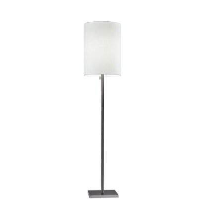 Picture of Adesso Liam Floor Lamp, 60-1/2inH, White Shade/Brushed Steel